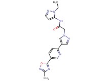 N-(1-ethyl-1H-pyrazol-5-yl)-2-{4-[5-(3-methyl-1,2,4-oxadiazol-5-yl)pyridin-2-yl]-1H-pyrazol-1-yl}acetamide