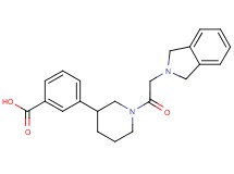 3-[1-(1,3-dihydro-2H-isoindol-2-ylacetyl)piperidin-3-yl]benzoic acid
