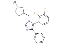 5-(2,3-difluorophenyl)-1-[(1-methylpyrrolidin-3-yl)methyl]-4-phenyl-1H-imidazole