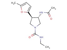(3S*,4R*)-3-(acetylamino)-N-ethyl-4-(5-methyl-2-furyl)-1-pyrrolidinecarboxamide