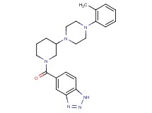 5-({3-[4-(2-methylphenyl)-1-piperazinyl]-1-piperidinyl}carbonyl)-1H-1,2,3-benzotriazole
