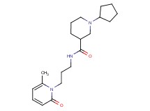 1-cyclopentyl-N-[3-(6-methyl-2-oxo-1(2H)-pyridinyl)propyl]-3-piperidinecarboxamide