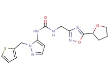 N-{[5-(tetrahydrofuran-2-yl)-1,2,4-oxadiazol-3-yl]methyl}-N'-[1-(2-thienylmethyl)-1H-pyrazol-5-yl]urea