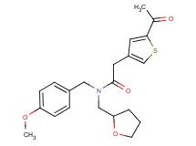 2-(5-acetyl-3-thienyl)-N-(4-methoxybenzyl)-N-(tetrahydrofuran-2-ylmethyl)acetamide