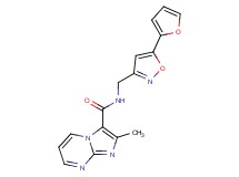 N-{[5-(2-furyl)isoxazol-3-yl]methyl}-2-methylimidazo[1,2-a]pyrimidine-3-carboxamide