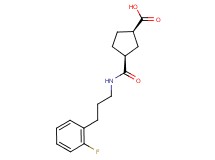 (1R*,3S*)-3-({[3-(2-fluorophenyl)propyl]amino}carbonyl)cyclopentanecarboxylic acid