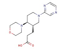 3-[(3R*,4S*)-4-morpholin-4-yl-1-pyrazin-2-ylpiperidin-3-yl]propanoic acid