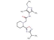 N-(1-ethyl-3,5-dimethyl-1H-pyrazol-4-yl)-2-[2-(3-isopropyl-1,2,4-oxadiazol-5-yl)piperidin-1-yl]acetamide