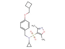 N-[4-(cyclobutylmethoxy)benzyl]-N-cyclopropyl-3,5-dimethyl-4-isoxazolesulfonamide