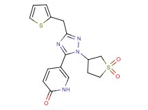 5-[1-(1,1-dioxidotetrahydro-3-thienyl)-3-(2-thienylmethyl)-1H-1,2,4-triazol-5-yl]pyridin-2(1H)-one
