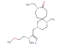 9-ethyl-4-{[1-(2-methoxyethyl)-1H-imidazol-5-yl]methyl}-1-methyl-1,4,9-triazaspiro[5.6]dodecan-10-one