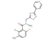 2-chloro-6-fluoro-N,3-dimethyl-N-{[3-(4-pyridinyl)-1,2,4-oxadiazol-5-yl]methyl}benzamide