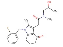 2-[1-(2-fluorobenzyl)-2-methyl-4-oxo-4,5,6,7-tetrahydro-1H-indol-3-yl]-N-(2-hydroxypropyl)-N-methylacetamide