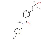 3-(3-hydroxy-3-methylbutyl)-N-methyl-N-[(5-methyl-2-thienyl)methyl]benzamide