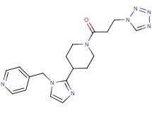 4-[(2-{1-[3-(1H-tetrazol-1-yl)propanoyl]-4-piperidinyl}-1H-imidazol-1-yl)methyl]pyridine