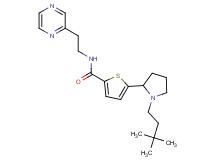 5-[1-(3,3-dimethylbutyl)-2-pyrrolidinyl]-N-[2-(2-pyrazinyl)ethyl]-2-thiophenecarboxamide