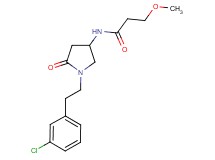N-{1-[2-(3-chlorophenyl)ethyl]-5-oxo-3-pyrrolidinyl}-3-methoxypropanamide