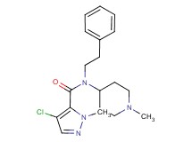 4-chloro-1-methyl-N-(1-methyl-4-piperidinyl)-N-(2-phenylethyl)-1H-pyrazole-5-carboxamide