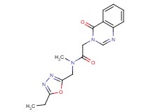 N-[(5-ethyl-1,3,4-oxadiazol-2-yl)methyl]-N-methyl-2-(4-oxo-3(4H)-quinazolinyl)acetamide