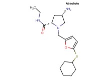 (4S)-4-amino-1-{[5-(cyclohexylthio)-2-furyl]methyl}-N-ethyl-L-prolinamide bis(trifluoroacetate)