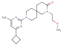 9-(4-cyclobutyl-6-methylpyrimidin-2-yl)-2-(2-methoxyethyl)-2,9-diazaspiro[5.5]undecan-3-one