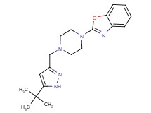 2-{4-[(5-tert-butyl-1H-pyrazol-3-yl)methyl]piperazin-1-yl}-1,3-benzoxazole