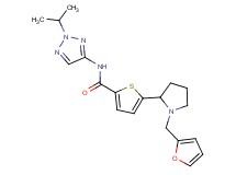 5-[1-(2-furylmethyl)-2-pyrrolidinyl]-N-(2-isopropyl-2H-1,2,3-triazol-4-yl)-2-thiophenecarboxamide