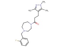 1-(2-fluorobenzyl)-4-[3-(1,3,5-trimethyl-1H-pyrazol-4-yl)propanoyl]-1,4-diazepane