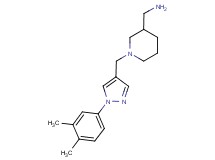 1-(1-{[1-(3,4-dimethylphenyl)-1H-pyrazol-4-yl]methyl}piperidin-3-yl)methanamine