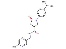 1-(4-isopropylphenyl)-N-[(5-methyl-2-pyrazinyl)methyl]-5-oxo-3-pyrrolidinecarboxamide