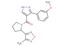 3-(1-{[3-(3-methoxyphenyl)-1H-pyrazol-4-yl]carbonyl}pyrrolidin-2-yl)-4-methyl-1,2,5-oxadiazole