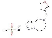 N-{[5-(3-furylmethyl)-5,6,7,8-tetrahydro-4H-pyrazolo[1,5-a][1,4]diazepin-2-yl]methyl}methanesulfonamide