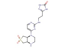 5-[2-({4-[rel-(4aR,7aS)-6,6-dioxidohexahydrothieno[3,4-b]pyrazin-1(2H)-yl]-2-pyrimidinyl}amino)ethyl]-2,4-dihydro-3H-1,2,4-triazol-3-one dihydrochloride