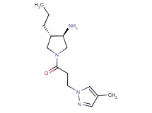 (3R*,4S*)-1-[3-(4-methyl-1H-pyrazol-1-yl)propanoyl]-4-propyl-3-pyrrolidinamine