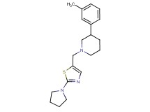 3-(3-methylphenyl)-1-{[2-(1-pyrrolidinyl)-1,3-thiazol-5-yl]methyl}piperidine
