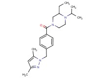 4-{4-[(3,5-dimethyl-1H-pyrazol-1-yl)methyl]benzoyl}-2-ethyl-1-isopropylpiperazine
