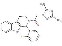 2-[(3,5-dimethyl-1H-1,2,4-triazol-1-yl)acetyl]-1-(2-fluorophenyl)-2,3,4,9-tetrahydro-1H-beta-carboline