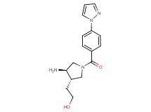 2-{rel-(3S,4R)-4-amino-1-[4-(1H-pyrazol-1-yl)benzoyl]-3-pyrrolidinyl}ethanol hydrochloride