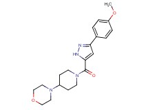 4-(1-{[3-(4-methoxyphenyl)-1H-pyrazol-5-yl]carbonyl}-4-piperidinyl)morpholine