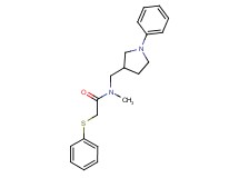 N-methyl-N-[(1-phenyl-3-pyrrolidinyl)methyl]-2-(phenylthio)acetamide