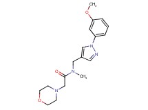 N-{[1-(3-methoxyphenyl)-1H-pyrazol-4-yl]methyl}-N-methyl-2-(4-morpholinyl)acetamide