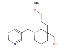 [3-(3-methoxypropyl)-1-(5-pyrimidinylmethyl)-3-piperidinyl]methanol