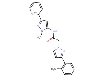 2-[3-(2-methylphenyl)-1H-pyrazol-1-yl]-N-(1-methyl-3-pyridin-2-yl-1H-pyrazol-5-yl)acetamide