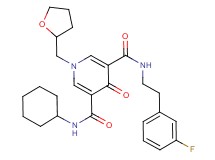 N-cyclohexyl-N'-[2-(3-fluorophenyl)ethyl]-4-oxo-1-(tetrahydro-2-furanylmethyl)-1,4-dihydro-3,5-pyridinedicarboxamide