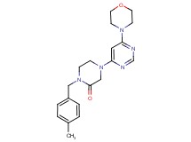 1-(4-methylbenzyl)-4-(6-morpholin-4-ylpyrimidin-4-yl)piperazin-2-one