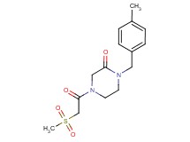 1-(4-methylbenzyl)-4-[(methylsulfonyl)acetyl]piperazin-2-one