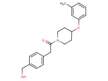 (4-{2-[4-(3-methylphenoxy)-1-piperidinyl]-2-oxoethyl}phenyl)methanol