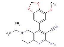 2-amino-6-isopropyl-4-(7-methoxy-1,3-benzodioxol-5-yl)-5,6,7,8-tetrahydro-1,6-naphthyridine-3-carbonitrile