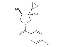 (3R*,4R*)-1-(4-chlorobenzoyl)-3-cyclopropyl-4-methyl-3-pyrrolidinol