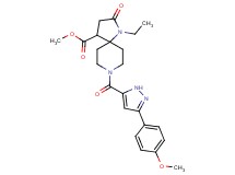 methyl 1-ethyl-8-{[3-(4-methoxyphenyl)-1H-pyrazol-5-yl]carbonyl}-2-oxo-1,8-diazaspiro[4.5]decane-4-carboxylate